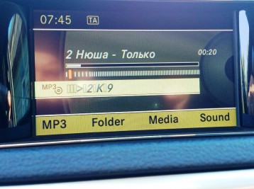 Чтение MP3 на Mercedes-Benz E-class (W212)